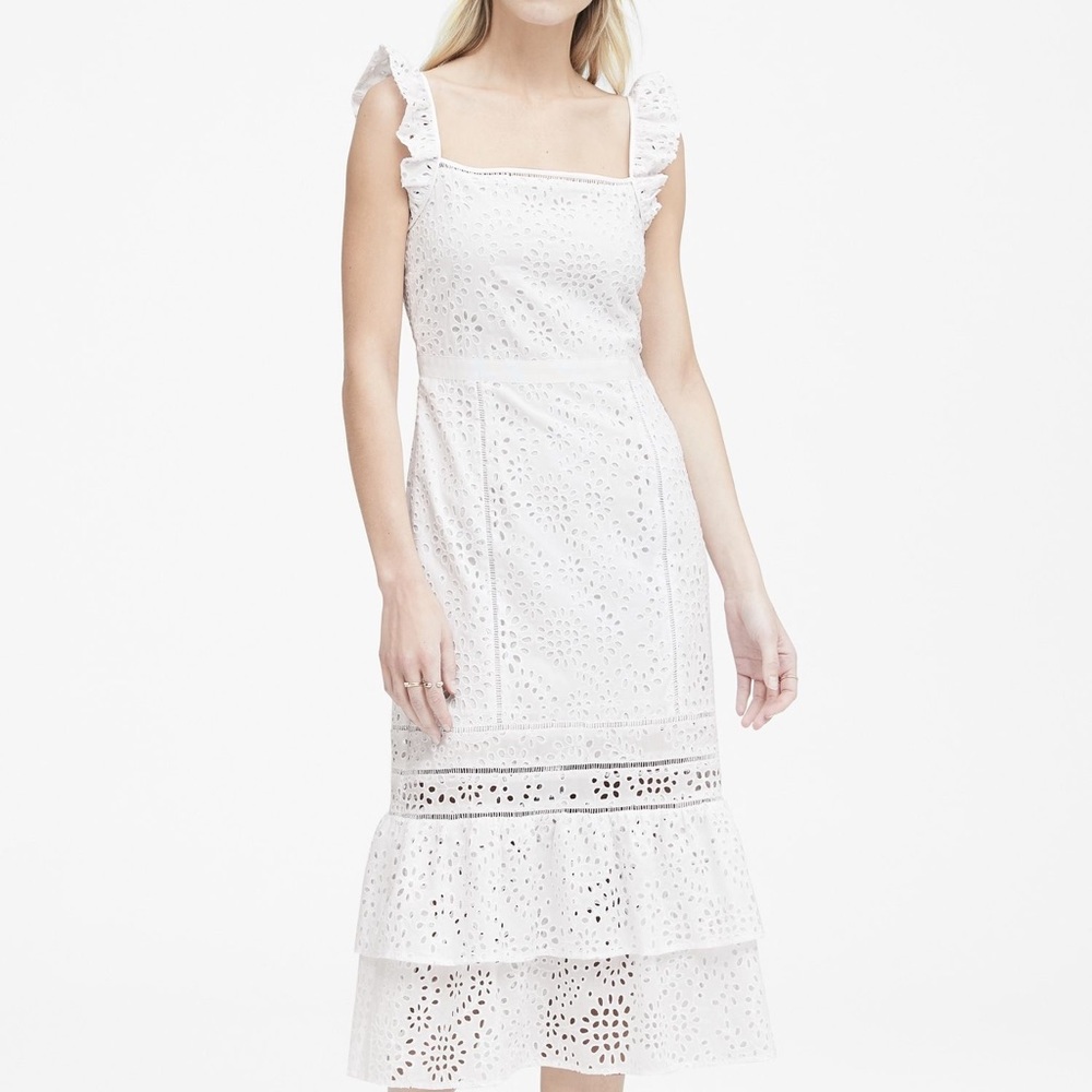 Banana Republic white eyelet sundress